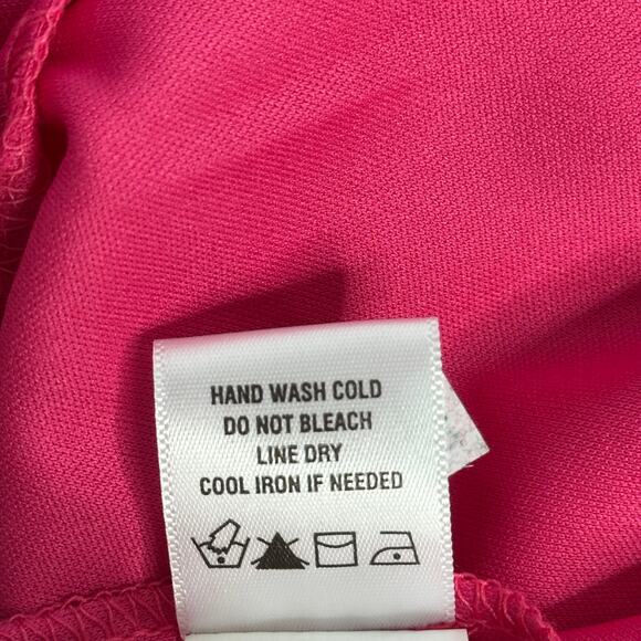 NWD MSK Barbie Pink Keyhole Neck Tiered Chiffon Gown Sleeveless Womens Medium M - Picture 11 of 16